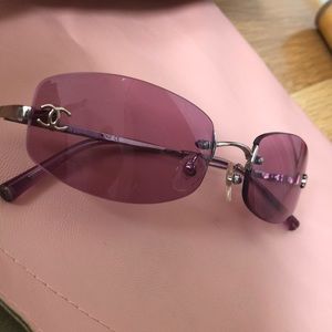 Vintage pink authentic Chanel sunglasses